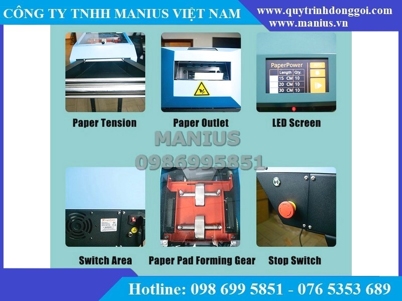 Máy tạo đệm giấy